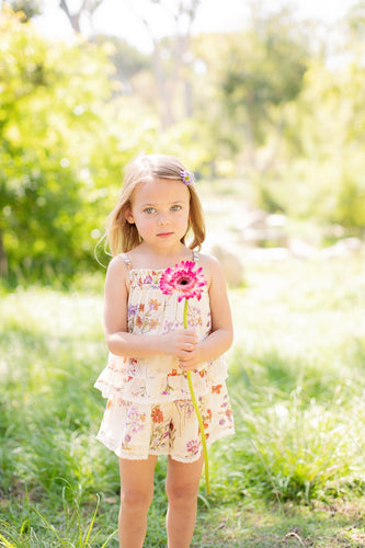 Botanical Flowers Romper - Multi