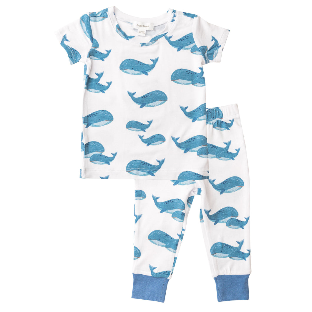 Blue Whales/Blue S/S Loungewear Set