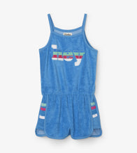 Load image into Gallery viewer, Sky Blue Retro Romper - Blue Aster
