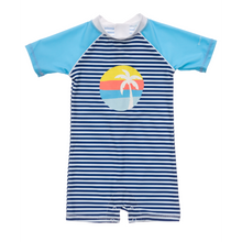 Load image into Gallery viewer, Sunset Stripe SS Sunsuit