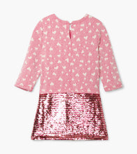 Load image into Gallery viewer, Quilted Hearts Sequin Shift Dress