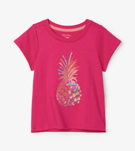 Load image into Gallery viewer, Glimmer Pineapple Graphic Tee - Pink Yarrow