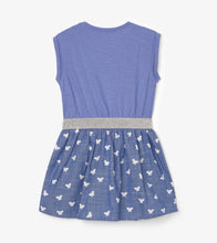 Load image into Gallery viewer, Butterfly Kaleidoscope Elastic Waist Dress - Jacaranda Melange