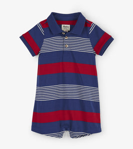 Navy Stripes Baby Romper