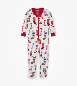 Holiday Stockings Organic Cotton Footed Coverall