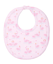 Load image into Gallery viewer, Glitter Swans Bib PRT - Pink