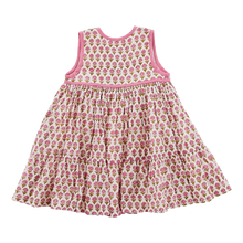 Load image into Gallery viewer, Jade Dress - Pink Floral Block Print