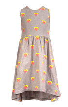 Load image into Gallery viewer, Naxios Dress - Rainbow Hearts -Speckled Grey Heather