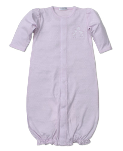 Pique Giraffe Family Conv Gown DOT - Pink