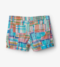Load image into Gallery viewer, Seashore Madras Plaid Bloomer Shorts - White