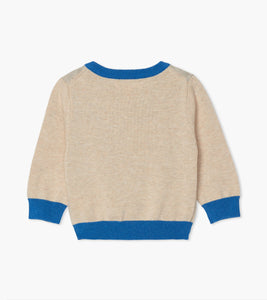 Cheerful Bear V-Neck Baby Sweater