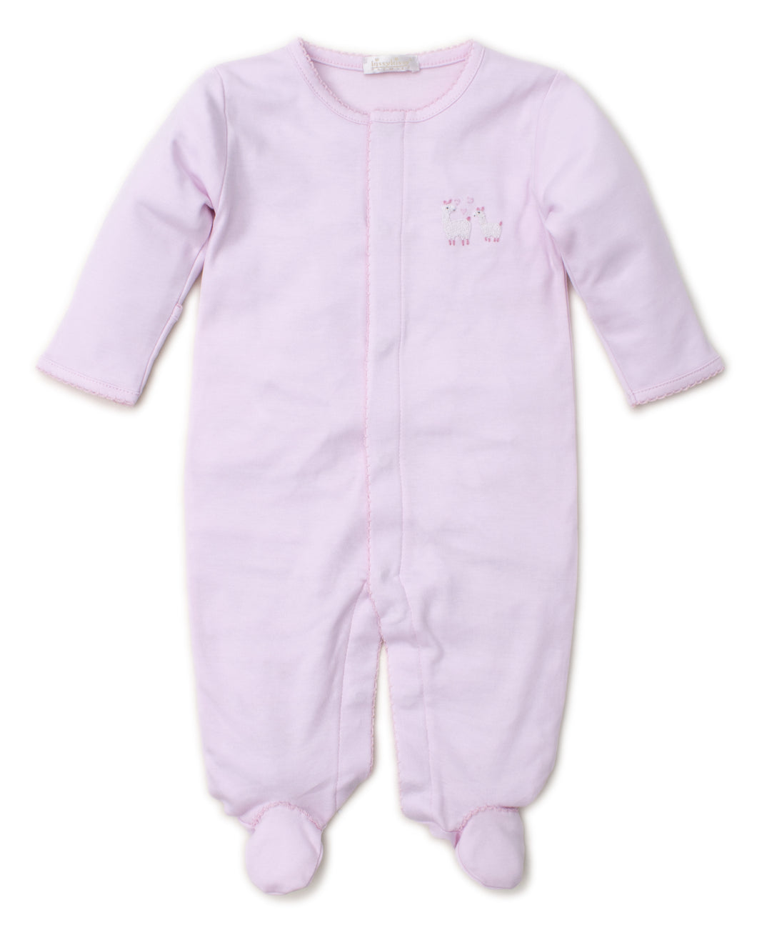 Premier Llama Family Footie With Hand Emb - Pink