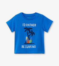 Load image into Gallery viewer, Surfing Baby Graphic Tee - Brilliant Blue