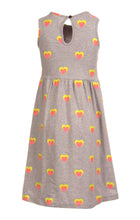 Load image into Gallery viewer, Naxios Dress - Rainbow Hearts -Speckled Grey Heather