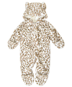 Hooded Fur Bunting Baby Leopard