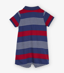 Navy Stripes Baby Romper