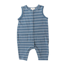 Load image into Gallery viewer, Seashore Stripe/Blue Romper