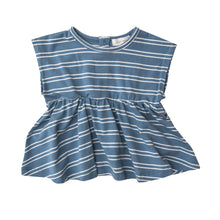 Load image into Gallery viewer, Seashore Stripe/Blue Peplum &amp;  Bloomer