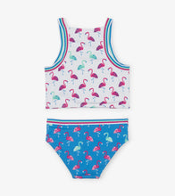 Load image into Gallery viewer, Fancy Flamingos Tankini Set - White