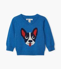 Load image into Gallery viewer, Playful Puppy V-neck Baby Sweater