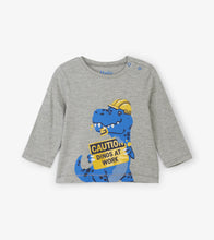 Load image into Gallery viewer, Dino Worker Long Sleeve Baby Tee