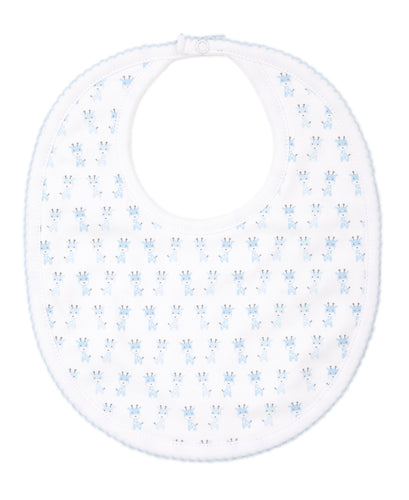 Giraffe Giggles Bib PRT - Light Blue