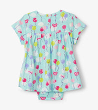 Load image into Gallery viewer, Party Balloons Baby One-Piece Dress - Aqua Splash