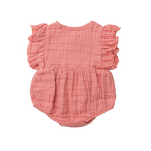 Load image into Gallery viewer, SOLID MUSLIN RUFFLE SLEEVE  BUBBLE Summer Rose