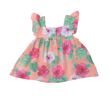 Load image into Gallery viewer, Hibiscus/Pink Pinafore &amp; High Waisted  Diaper Cover