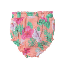 Load image into Gallery viewer, Hibiscus/Pink Pinafore &amp; High Waisted  Diaper Cover