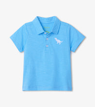 Load image into Gallery viewer, T-Rex Baby Polo Tee - Baltic Sea