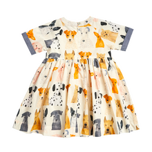 Load image into Gallery viewer, Olive Dress - Multi Watercolor Dogs