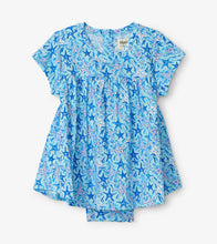 Load image into Gallery viewer, Soft Starfish Baby One-Piece Dress - Tanager Turquoise