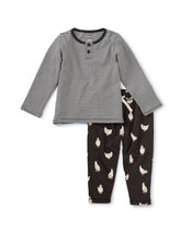 Load image into Gallery viewer, Mixed Print Henley Baby Set