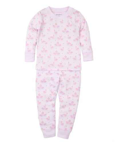 Glitter Swans Pajama Set Snug PRT - Pink