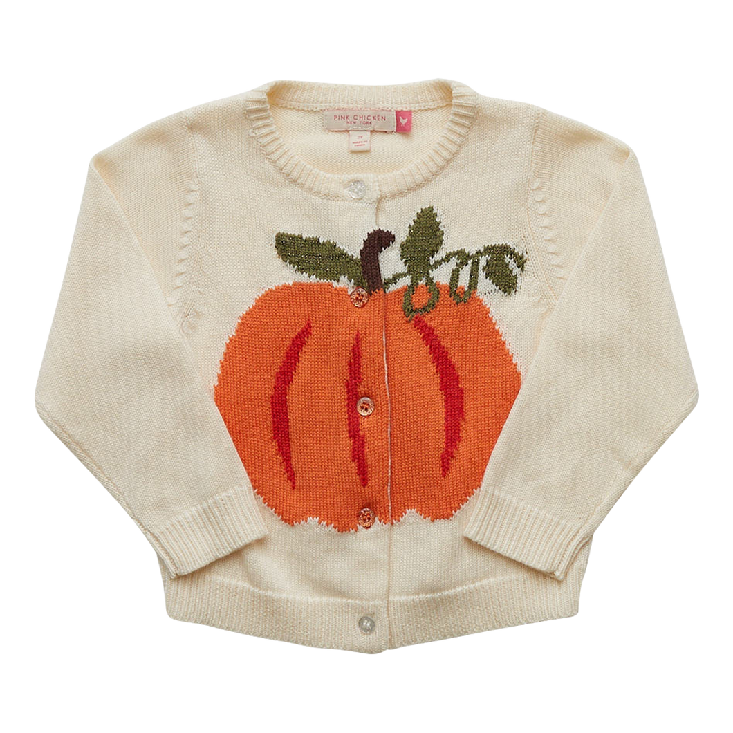 Girls Pia Pumpkin Sweater - Cream