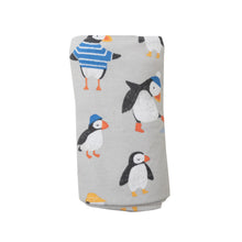 Load image into Gallery viewer, Puffins Swaddle Blanket