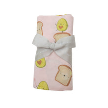 Load image into Gallery viewer, Avocado + Toast Pink Swaddle Blanket
