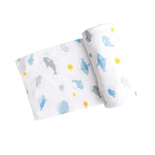 Load image into Gallery viewer, Big Splash/White Swaddle Blanket