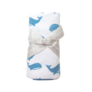 Blue Whales Swaddle Blanket