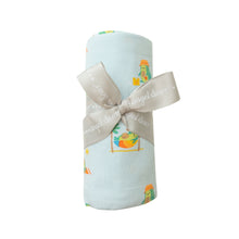 Load image into Gallery viewer, Beach Avocados/ Wan Blue Swaddle  Blanket