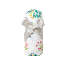 Load image into Gallery viewer, Garden Birds/White Swaddle Blanket