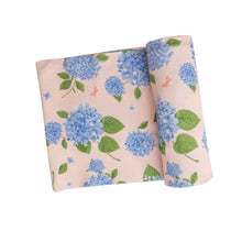 Load image into Gallery viewer, Hydrangea Bamboo Swaddle Blanket