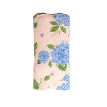 Load image into Gallery viewer, Hydrangea Bamboo Swaddle Blanket