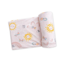 Load image into Gallery viewer, Inky Bees/Pink Swaddle Blanket