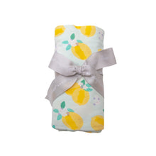 Load image into Gallery viewer, Lemons/ Blue Swaddle Blanket