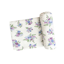 Load image into Gallery viewer, Lily Of The Valley/ White Swaddle  Blanket