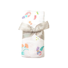 Load image into Gallery viewer, Mermaids/White Swaddle Blanket