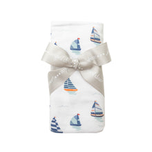 Load image into Gallery viewer, Nautical Boats Swaddle Blanket