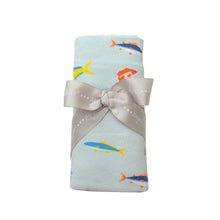 Load image into Gallery viewer, Tropical Fish Boy/Blue Swaddle Blanket